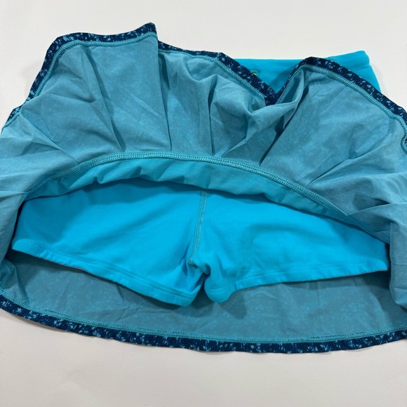 Ivivva Girls Pleat Back Skort Blue Print Set The Pace - Picture 4 of 7